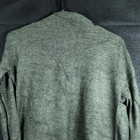 Express Womens Sweater Green Cardigan Open Front Cotton Long Sleeve Small - Picture 11 of 12